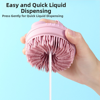 Dušo šepetėlis / masažo šepetėlis – silikonas, daugiafunkcinis, pritaikymas galimas, privataus ženklo galimybė, dėžutė 100 vnt., išleidimas žiemą 2024