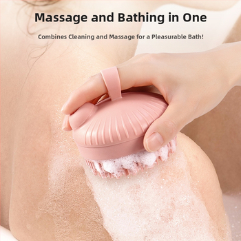 Dušo šepetėlis / masažo šepetėlis – silikonas, daugiafunkcinis, pritaikymas galimas, privataus ženklo galimybė, dėžutė 100 vnt., išleidimas žiemą 2024