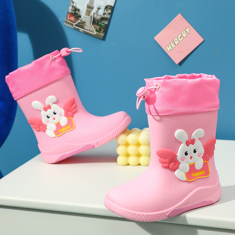 Παιδικά Μποτάκια Βροχής Μέσης Ύψους, PVC Άνω, Αδιάβροχα, Αντιολισθητική Σόλα, Καρτούν Σχέδιο