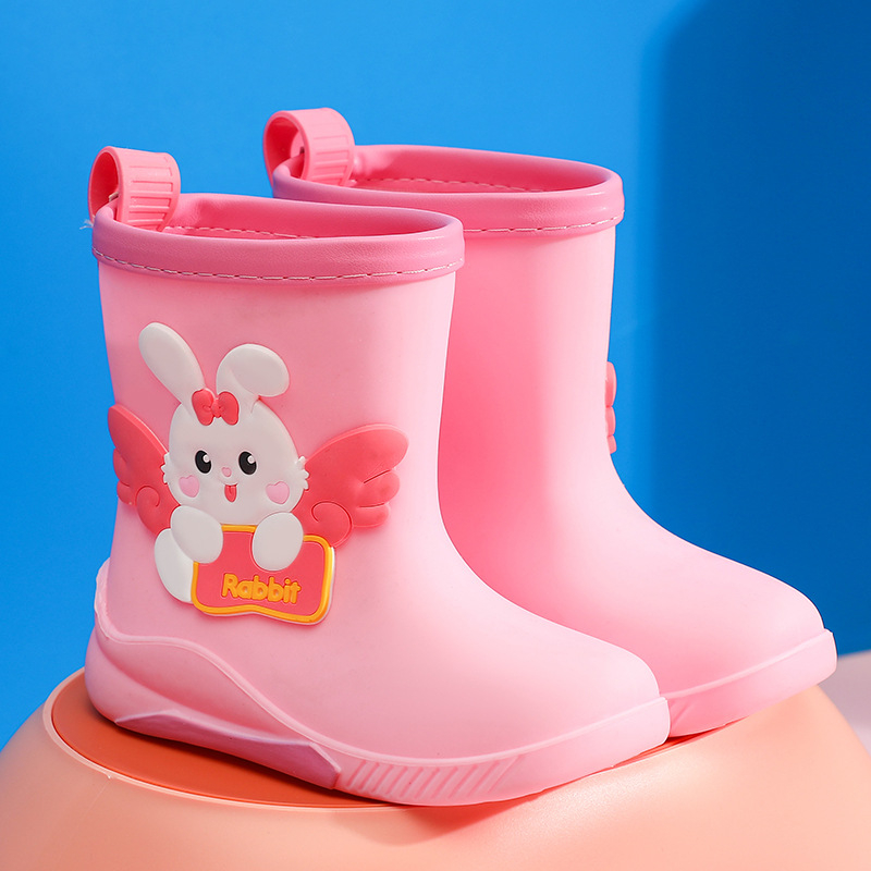 Παιδικά Μποτάκια Βροχής Μέσης Ύψους, PVC Άνω, Αδιάβροχα, Αντιολισθητική Σόλα, Καρτούν Σχέδιο