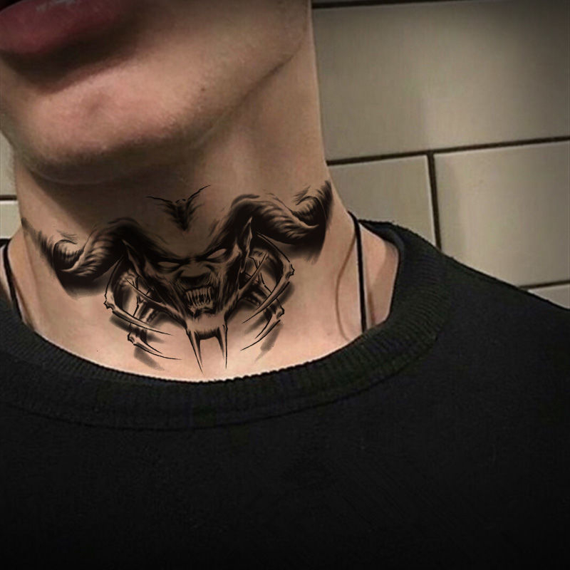 Juodosios gyvatės tatuiruočių lipdukų rinkinys: vilko galva, Pixiu, drakono galvos motyvai ant rankos — atsparūs vandeniui, universalūs, Fill Art