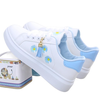 Γυναικεία φλατ παπούτσια, στρογγυλός нос, PU επάνω μέρος, χαμηλό τακούνι, καουτσούκ σόλα, κορδόνια