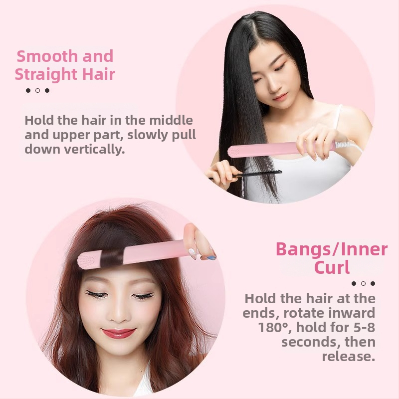 Vlasy kulma a žehlička – dvojfunkčný prístroj, nastaviteľná teplota, 20W, 220V, ekologická zliatina, styling do 1 minúty