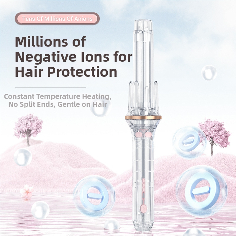 Automatická kulma a žehlička na vlasy s turmalínovo-keramickým ohrevom, 35W, 110–220V AC, 3 teplotné nastavenia