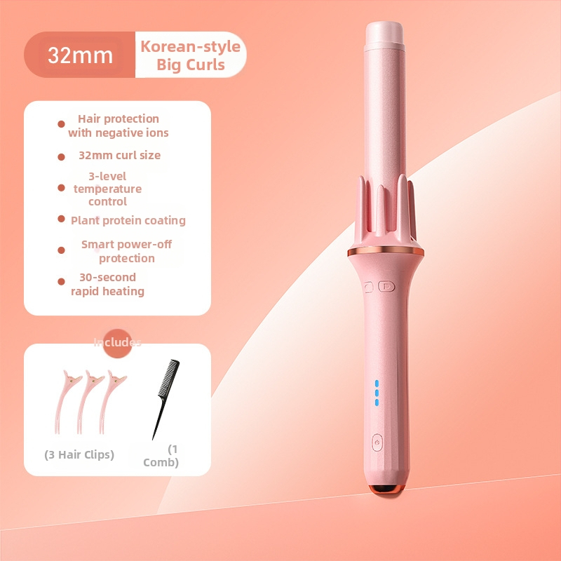 Αυτόματη συσκευή για μπούκλες και ισιώματα μαλλιών με τουρμαλινική κεραμική θέρμανση, 35W, 110–220V AC, 3 ρυθμίσεις θερμοκρασίας