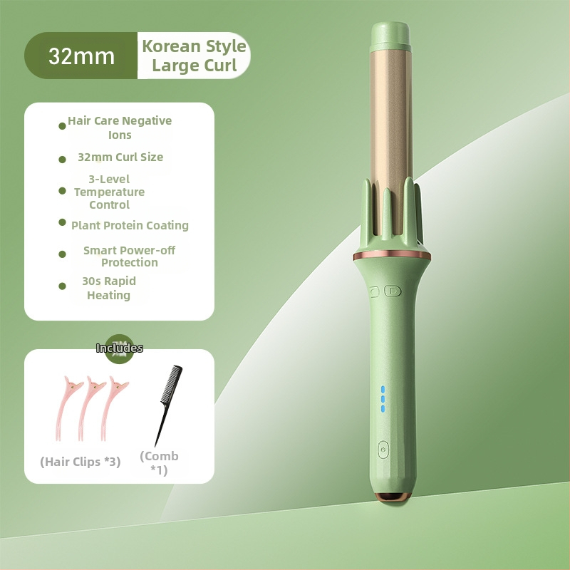 Αυτόματη συσκευή για μπούκλες και ισιώματα μαλλιών με τουρμαλινική κεραμική θέρμανση, 35W, 110–220V AC, 3 ρυθμίσεις θερμοκρασίας