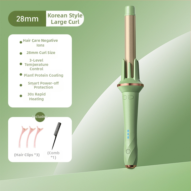 Αυτόματη συσκευή για μπούκλες και ισιώματα μαλλιών με τουρμαλινική κεραμική θέρμανση, 35W, 110–220V AC, 3 ρυθμίσεις θερμοκρασίας