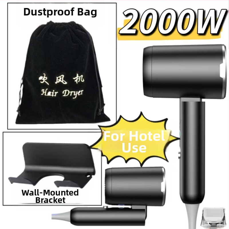 Összecsukható 2000W hajszárító hideg/meleg levegővel, 3 sebesség, 220V