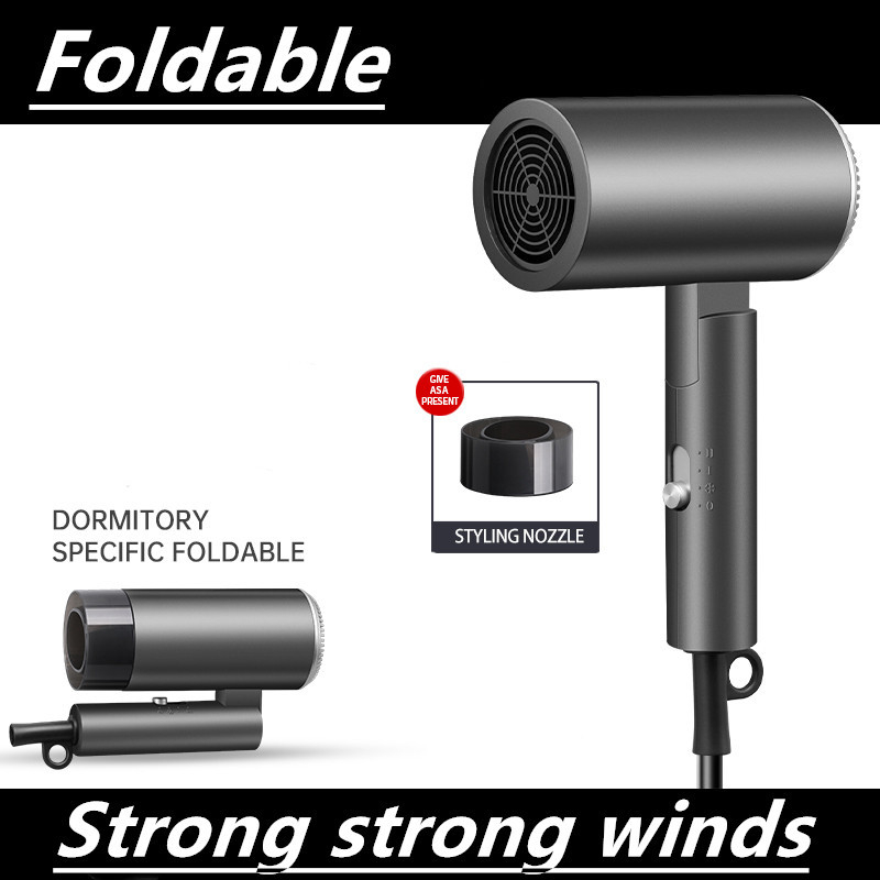 Сгъваем сешоар 2000W със студен и горещ въздух, 3 скорости, 220V