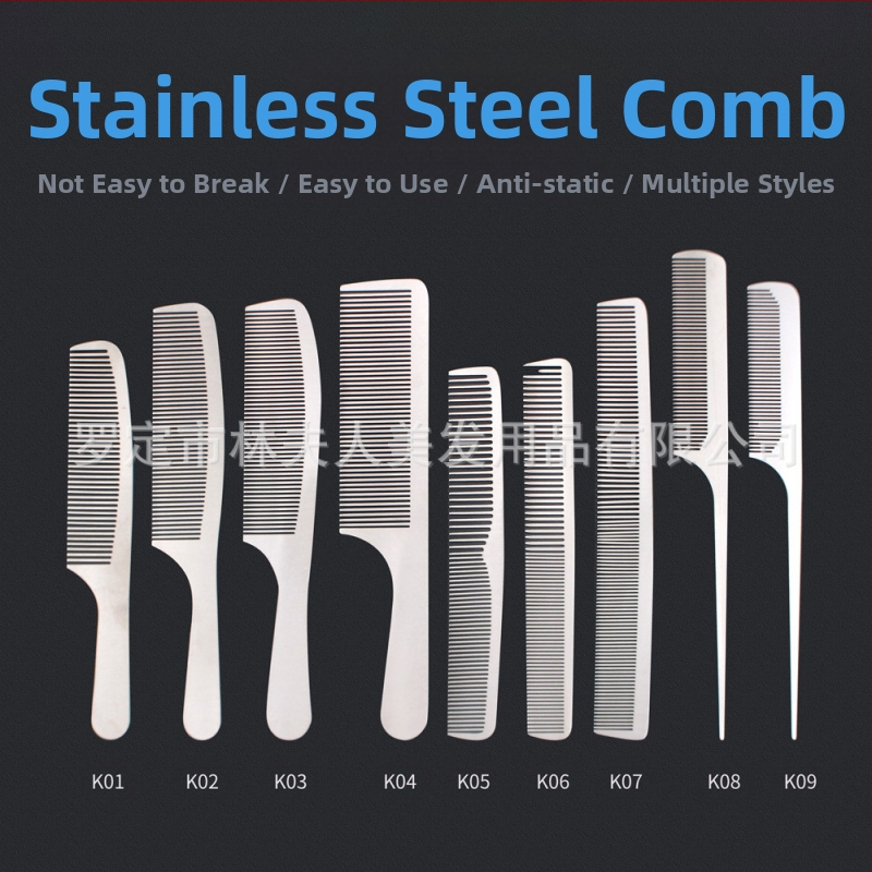 Nehrđajući čelični češalj za kosu s šiljastim repom, oblik jabuke, izuzetno tanak, otporan na savijanje