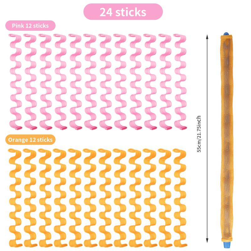 Уред за къдрене на коса с водно‑вълнообразна спирала и мрежест дизайн (пластмасов/резинов материал; лицензирана частна марка; за широк кръг потребители)