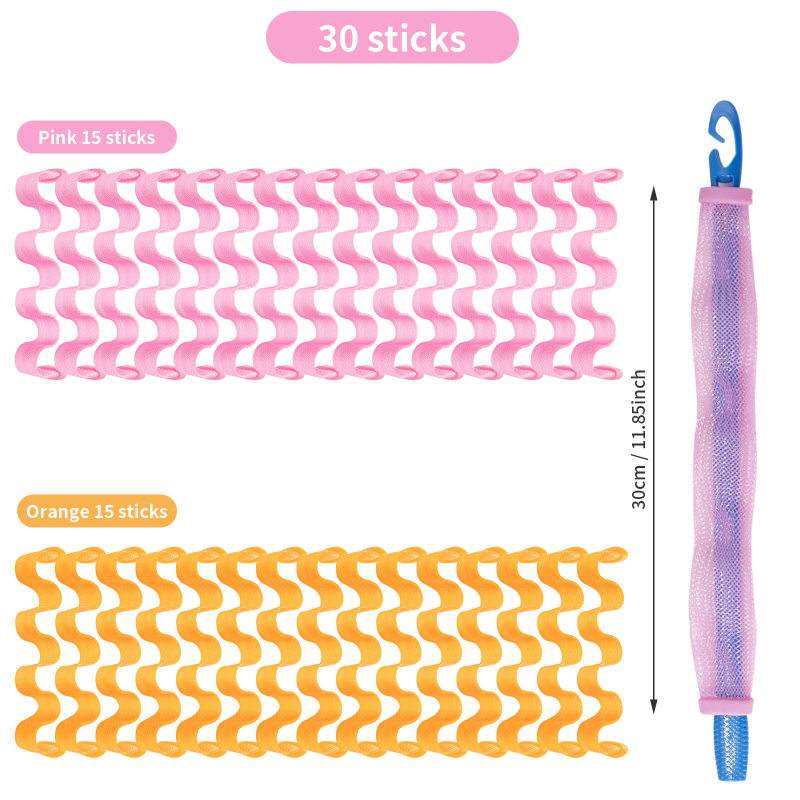 Уред за къдрене на коса с водно‑вълнообразна спирала и мрежест дизайн (пластмасов/резинов материал; лицензирана частна марка; за широк кръг потребители)