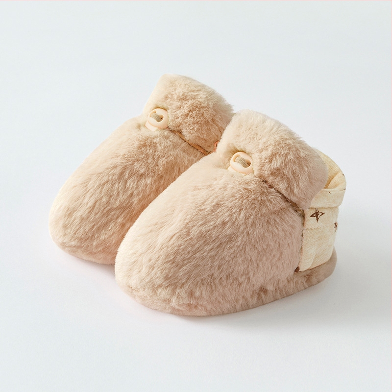 Mažylių bateliai pirmiesiems žingsniams su animaciniu dizainu (12–36 mėn; viršus iš medvilnės; fleece įdėklas; minkšta padas; ruduo–žiema)