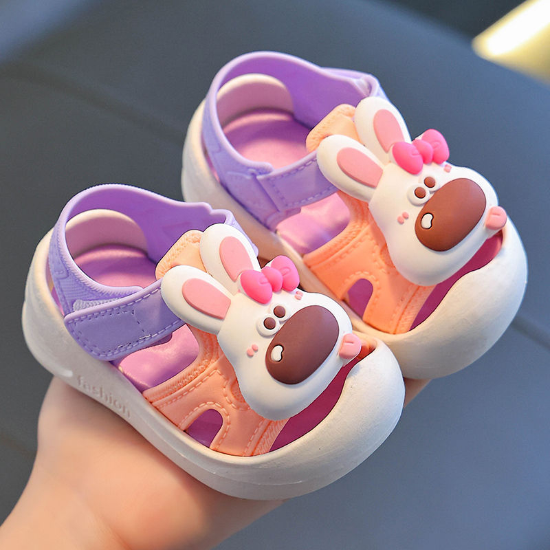 Cartoon vaikų sandalai mergaitėms - PVC viršus, PVC padas, Velcro užsegimas, amžius 1–3 metai