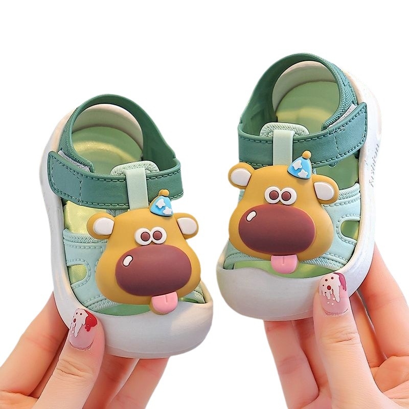 Cartoon vaikų sandalai mergaitėms - PVC viršus, PVC padas, Velcro užsegimas, amžius 1–3 metai