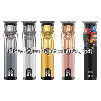 HIENA profesionalus USB įkraunamas plaukų kirpimo įrankis su titano lydinio peiliukais, šepetėlinis variklis, įmontuota baterija, žemas triukšmo lygis 36–45 dB