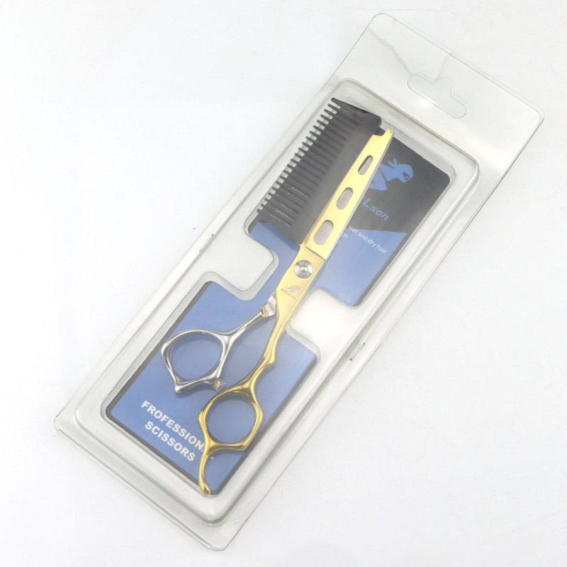 Škare za kosu s češljem NEPURLSON/Neptsen, ravna glava, krom-vanadij nehrđajući čelik, mogućnost prilagodbe obrade