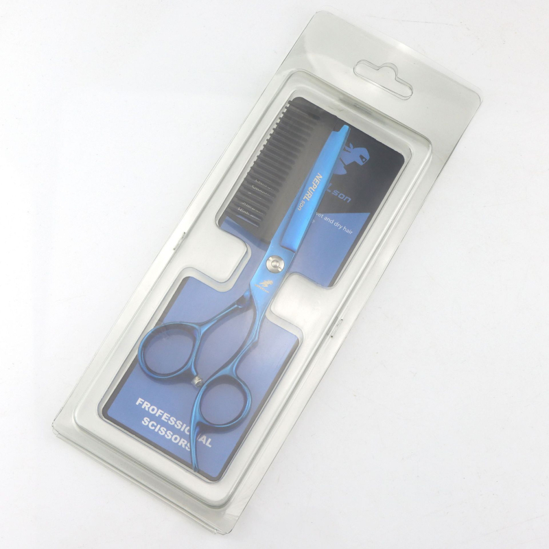 Škare za kosu s češljem NEPURLSON/Neptsen, ravna glava, krom-vanadij nehrđajući čelik, mogućnost prilagodbe obrade