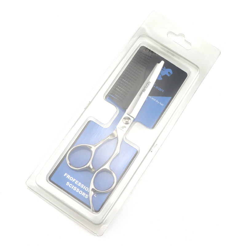 Škare za kosu s češljem NEPURLSON/Neptsen, ravna glava, krom-vanadij nehrđajući čelik, mogućnost prilagodbe obrade