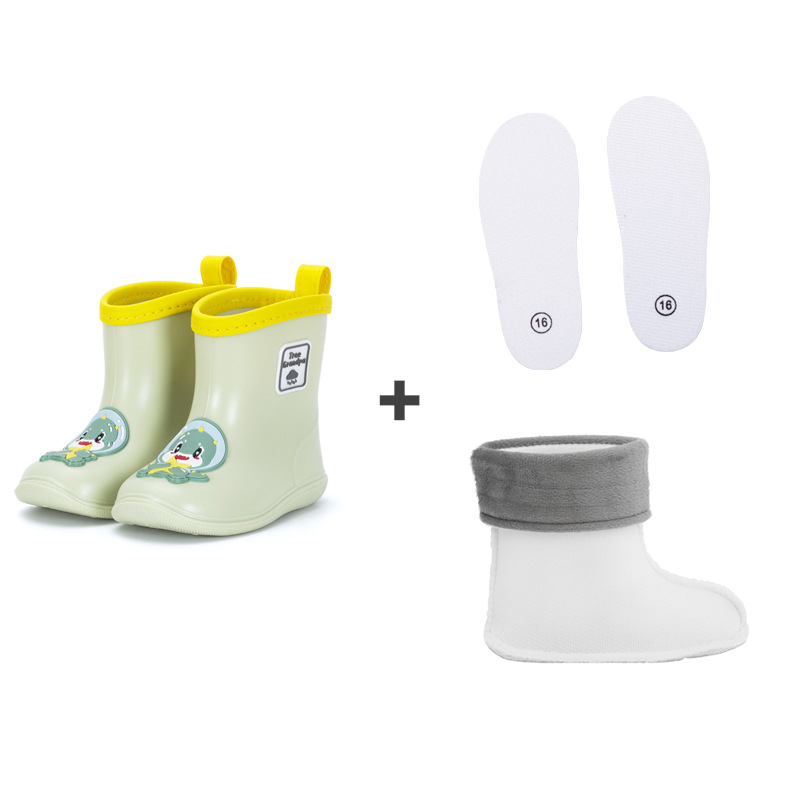 Παιδικές γαλότσες με σχέδιο δεινοσαύρου και τίγρης, PVC πάνω μέρος, μεσαίο ύψος, αντιολισθητική σόλα, κατάλληλες για όλες τις εποχές