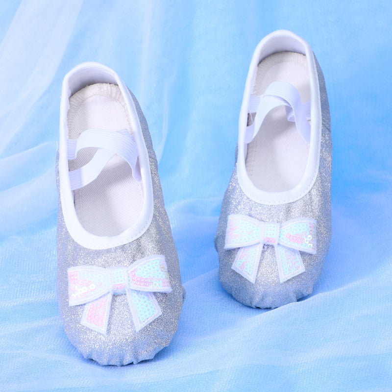 Παιδικά παπούτσια μπαλέτου με δερμάτινη σόλα για κορίτσια