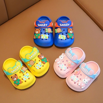 Vaikų karikatūrinių sandalų dizainas, PU viršus, kvadratinė nosis, EVA padas, vasara 2025