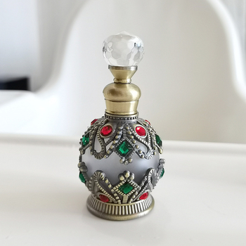 Άδεια φιάλη για λάδι αρώματος για ενθέσεις κοσμημάτων – διακοσμητικό δοχείο αποθήκευσης, μέταλλο, ψεκασμό χρώματος, προδιαγραφές: 888-BRZ; 888-SLV; 888-GLD; 888-NC.COP