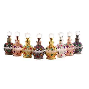 Άδεια φιάλη για λάδι αρώματος για ενθέσεις κοσμημάτων – διακοσμητικό δοχείο αποθήκευσης, μέταλλο, ψεκασμό χρώματος, προδιαγραφές: 888-BRZ; 888-SLV; 888-GLD; 888-NC.COP