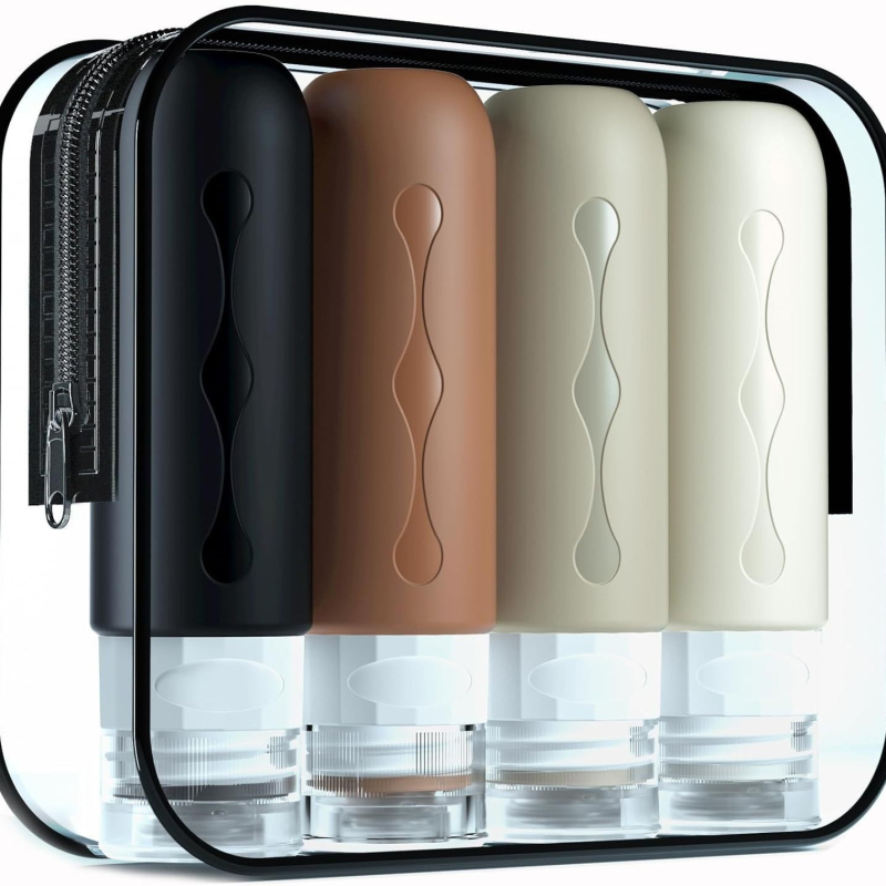 Nyson szilikon sampon és tusfürdő üveg — öntött forma, PVC cipzáras csomagolás