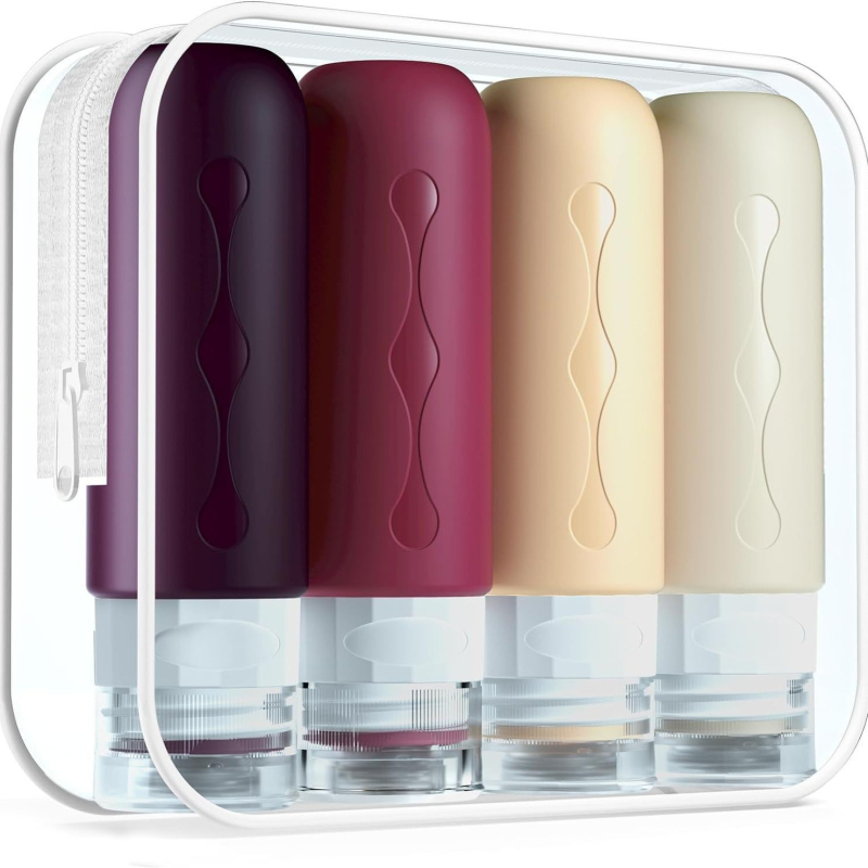 Nyson szilikon sampon és tusfürdő üveg — öntött forma, PVC cipzáras csomagolás