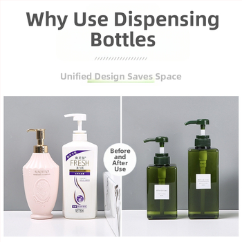 Kelioninis pompinių butelių rinkinys – tušti, nešiojami indai dušų želėi, šampūnui, rankų muilui ir losjonui (Medžiaga: Kita; Ženklas: Kita; Logotipas: Nėra; Pritaikymas: Nėra)