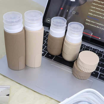 Σιλικόνου φιαλίδια δοσομετρικά για λοσιόν, σαμπουάν και αφρόλουτρο, ταξιδιωτικό σετ 6 ή 8 τεμαχίων, υδραυλική μορφοποίηση, PVC συσκευασία