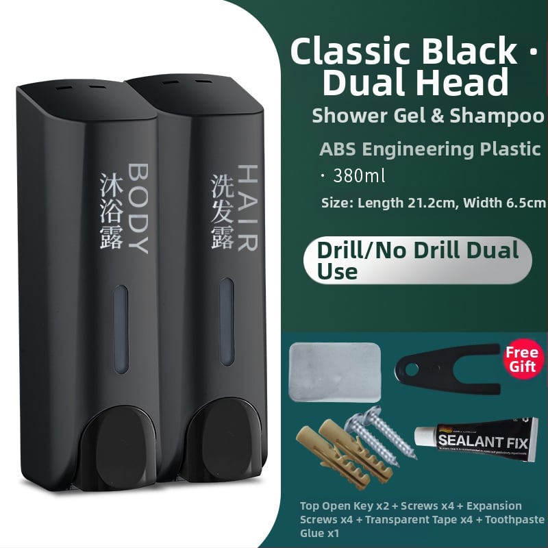 Trijų galvučių sieninis sensorinis muilo dozatorius, plastikinis korpusas, CE sertifikatas, prekės ženklas QITA