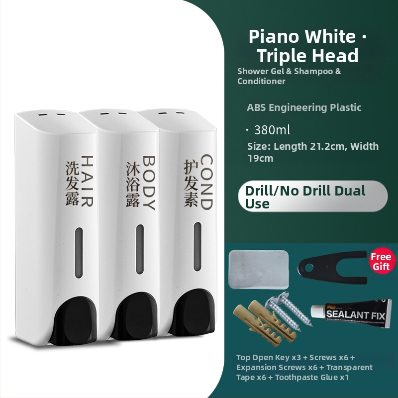 Trijų galvučių sieninis sensorinis muilo dozatorius, plastikinis korpusas, CE sertifikatas, prekės ženklas QITA