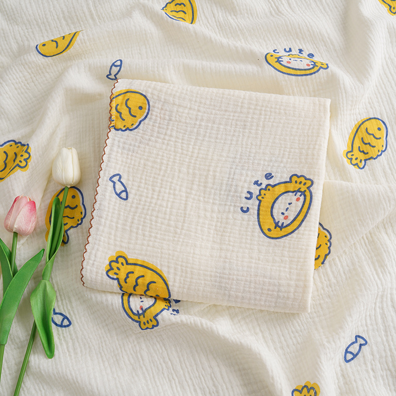 Μωρού φουλάρι περιτύλιξης από διπλό βαμβακερό γάζα, μαλακό και διαπνέον, 95% βαμβάκι, Τάξη Α, για βρέφη