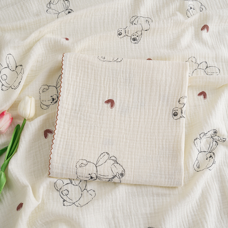 Μωρού φουλάρι περιτύλιξης από διπλό βαμβακερό γάζα, μαλακό και διαπνέον, 95% βαμβάκι, Τάξη Α, για βρέφη