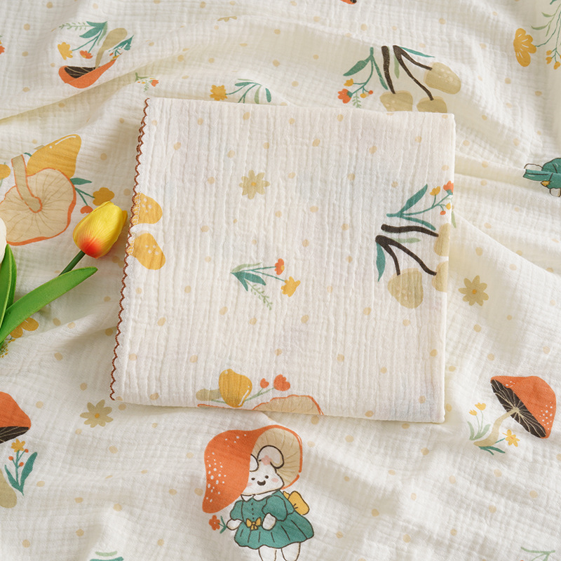 Μωρού φουλάρι περιτύλιξης από διπλό βαμβακερό γάζα, μαλακό και διαπνέον, 95% βαμβάκι, Τάξη Α, για βρέφη