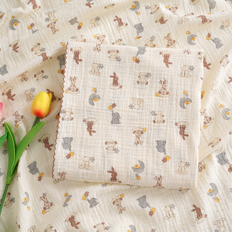 Μωρού φουλάρι περιτύλιξης από διπλό βαμβακερό γάζα, μαλακό και διαπνέον, 95% βαμβάκι, Τάξη Α, για βρέφη