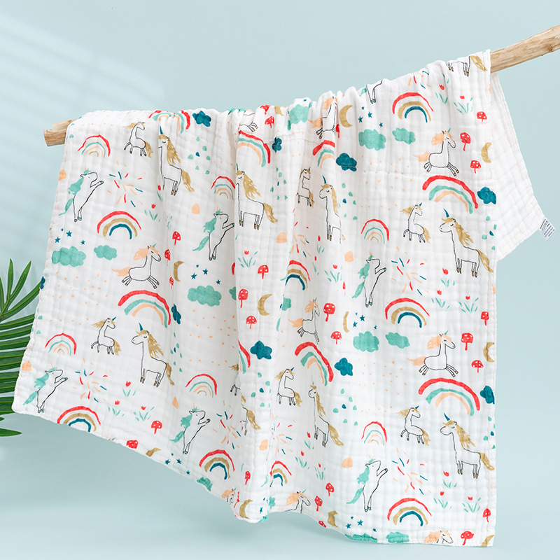 Παιδική πετσέτα μπάνιου για νεογνά – βαμβάκι, τέσσερις εποχές, μοτίβο ζώων και καρτούν, 360 γρ