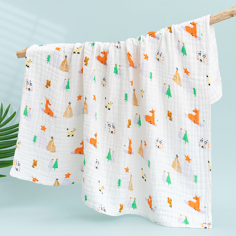 Παιδική πετσέτα μπάνιου για νεογνά – βαμβάκι, τέσσερις εποχές, μοτίβο ζώων και καρτούν, 360 γρ