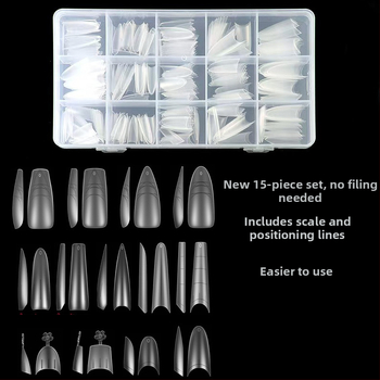 Nagų lipdukai – ultra ploni, be siūlių, prancūziškas stilius, ovali forma, skaidrūs