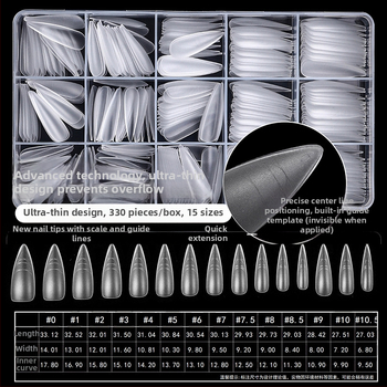 Nagų lipdukai – ultra ploni, be siūlių, prancūziškas stilius, ovali forma, skaidrūs