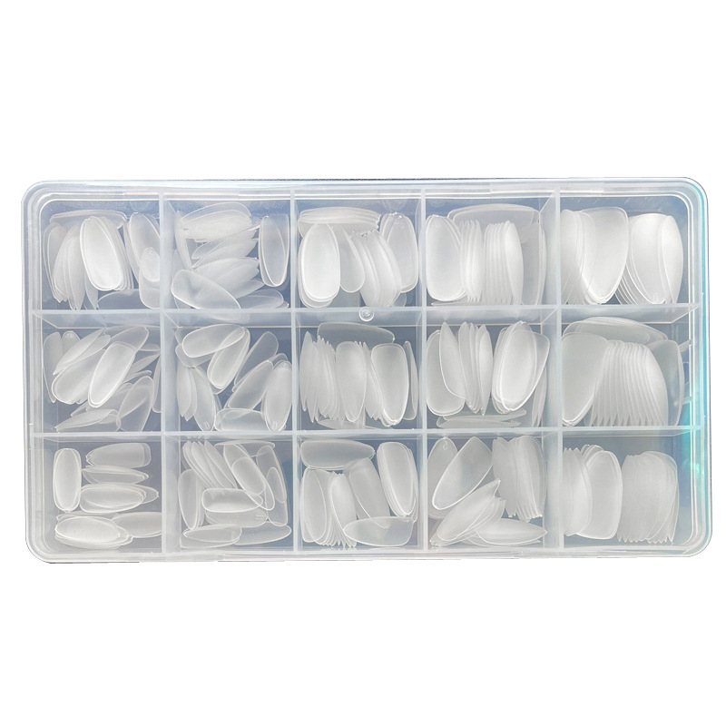 Nagų lipdukai – ultra ploni, be siūlių, prancūziškas stilius, ovali forma, skaidrūs