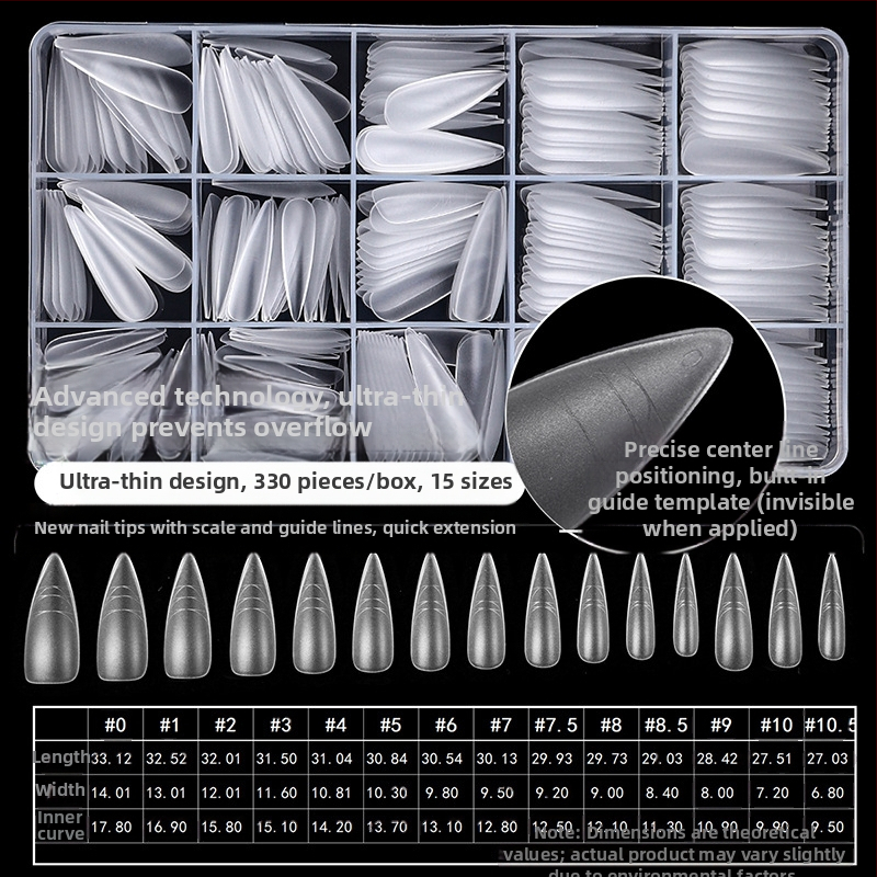 Nagų lipdukai – ultra ploni, be siūlių, prancūziškas stilius, ovali forma, skaidrūs
