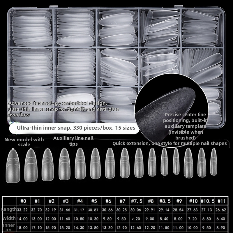 Nagų lipdukai – ultra ploni, be siūlių, prancūziškas stilius, ovali forma, skaidrūs