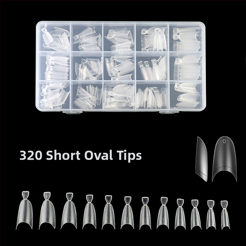 Nagų lipdukai – ultra ploni, be siūlių, prancūziškas stilius, ovali forma, skaidrūs