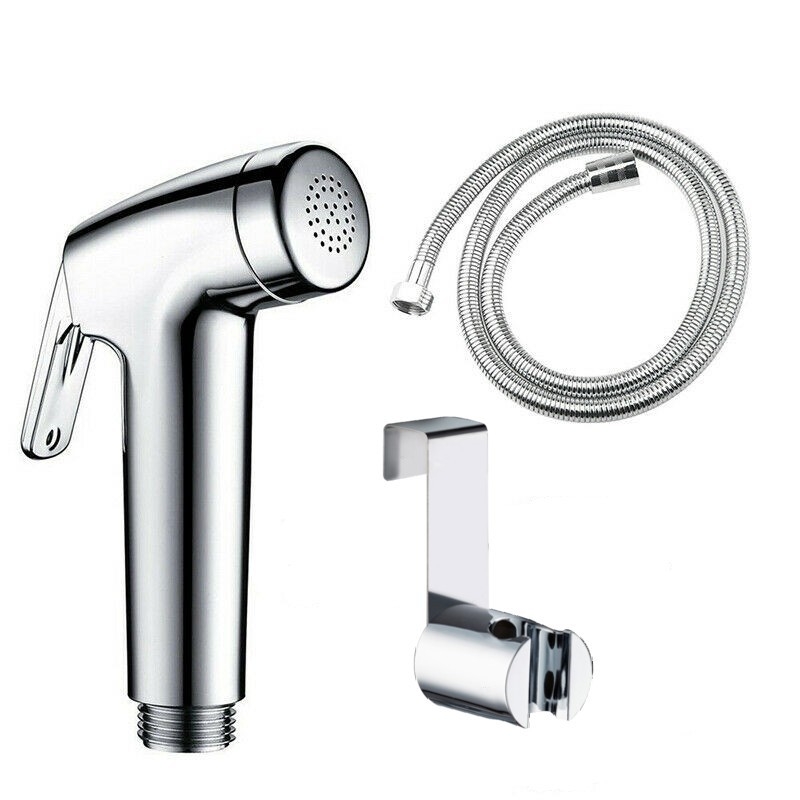 Dušo rinkinys bidetui ir tualetei, sieninis montavimas, ABS, apskrito dušo galvutė, 20 mm jungtis, lietaus funkcija