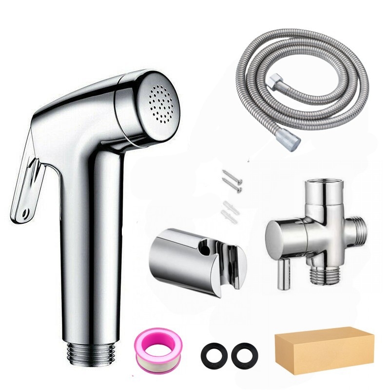 Dušo rinkinys bidetui ir tualetei, sieninis montavimas, ABS, apskrito dušo galvutė, 20 mm jungtis, lietaus funkcija