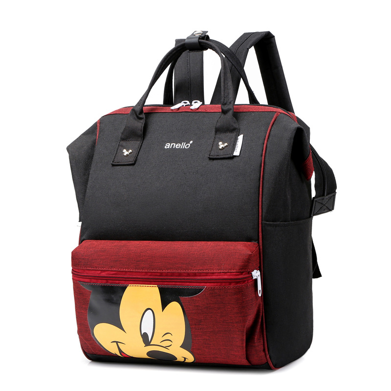 Τσάντα μαμάς για μωρό με διπλούς ιμάντες, χωρητικότητα 20–35 L, πολυεστέρας, μοτίβο ζωάκια καρτούν, αδιάβροχη με αποθήκευση γάλακτος