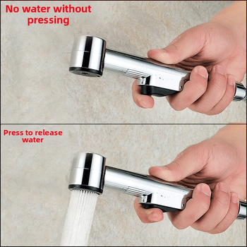 Nešiojamas tualeto bidė purkštuvo galvutė, ABS medžiaga, elektroplatinės apdailos, 4 taškų jungtis, veikimo temperatūra 0-90°C, nominalus slėgis 1.0 MPa